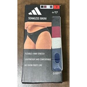 Adidas 4 Pack Multicolor 4 Way Stretch Seamless Bikini Panties Underwear Sz M